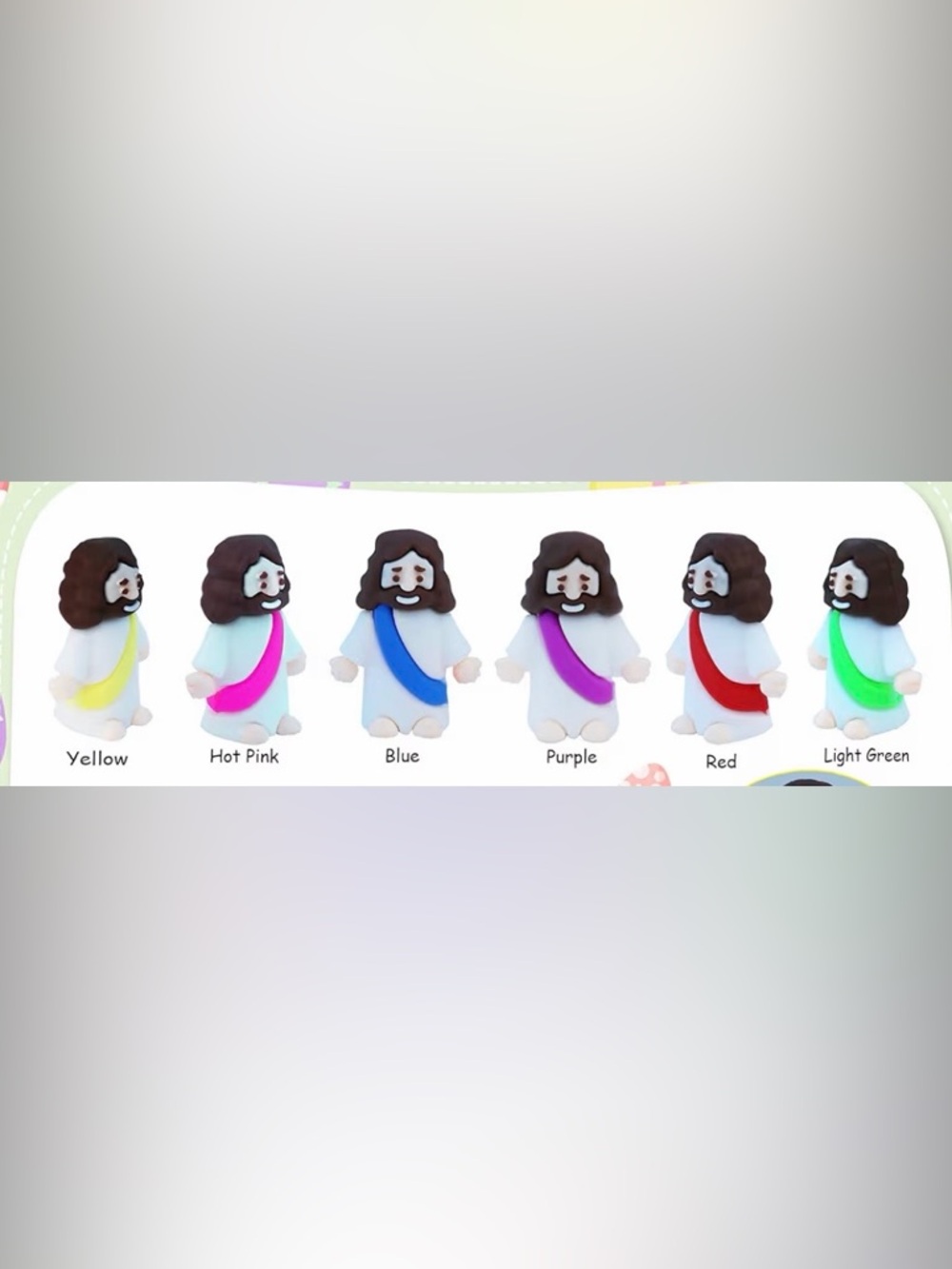 Tiny rubber pocket Jesus 6 piece